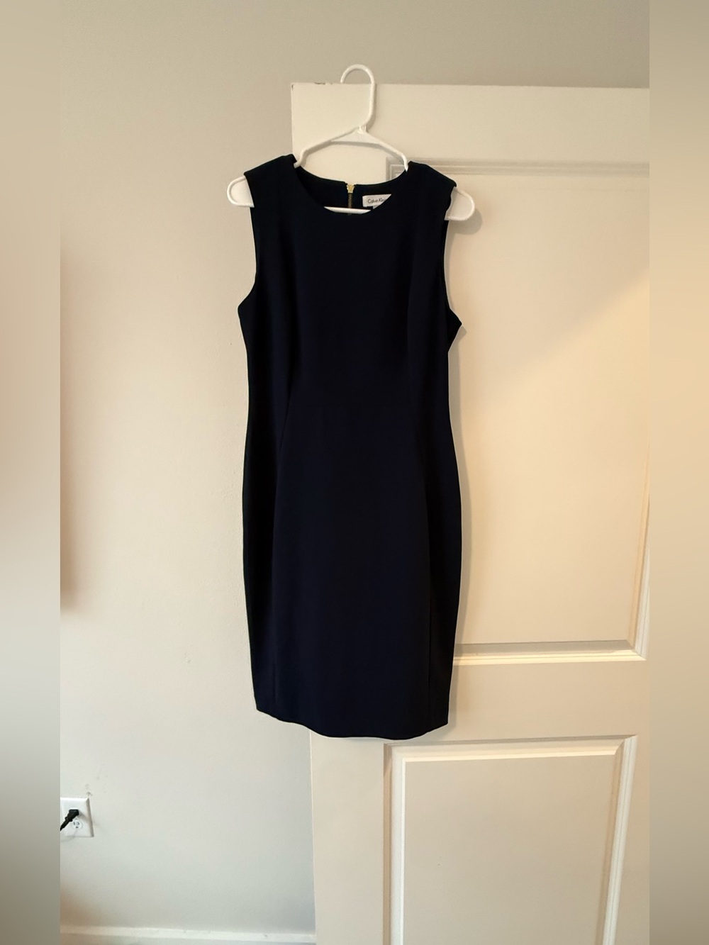 Calvin Klein Sleeveless Navy Sheath Dress - Picture 3 of 7